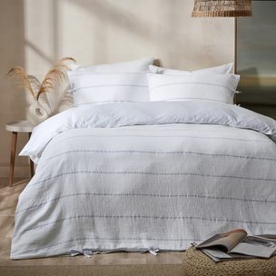 Guaze White Blue Stripe 1 Double Main