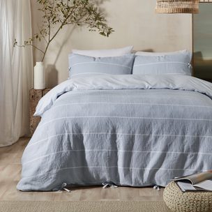 Guaze White Blue Stripe 2 Double Main