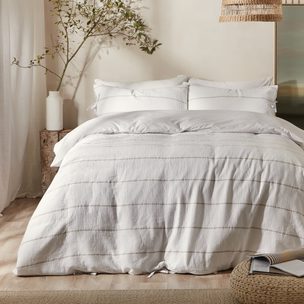 Guaze White Natural Stripe 1 Double Main