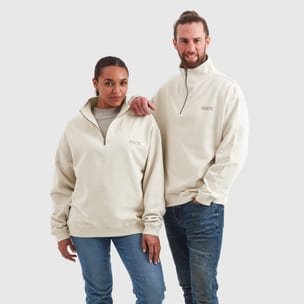 PATHS LESS TRAVELLED QUARTER ZIP SWEATSHIRT OAT OAT Model 01 12761
