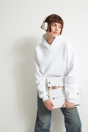 Super Cotton Hooded Sweat White 30 16