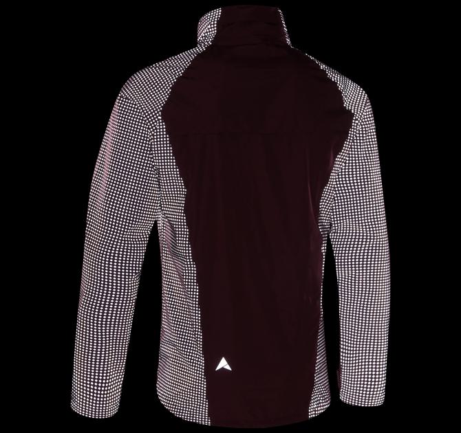 MENS URBAN NIGHTVISION STORM WATERPROOF JACKET MAROON LOW LIGHT REAR