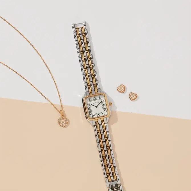 MONICA MAXI WITH HEART PENDANT AND EARINGS GIFT SET Creative Flat close up jewels web