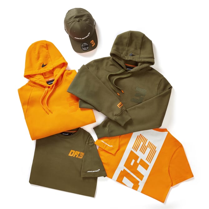 Ricciardo DR3 Aus Tshirt Khaki Flat Lay