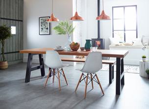 Oak 55mm A Dining Table Legs Black Lifestyle Main