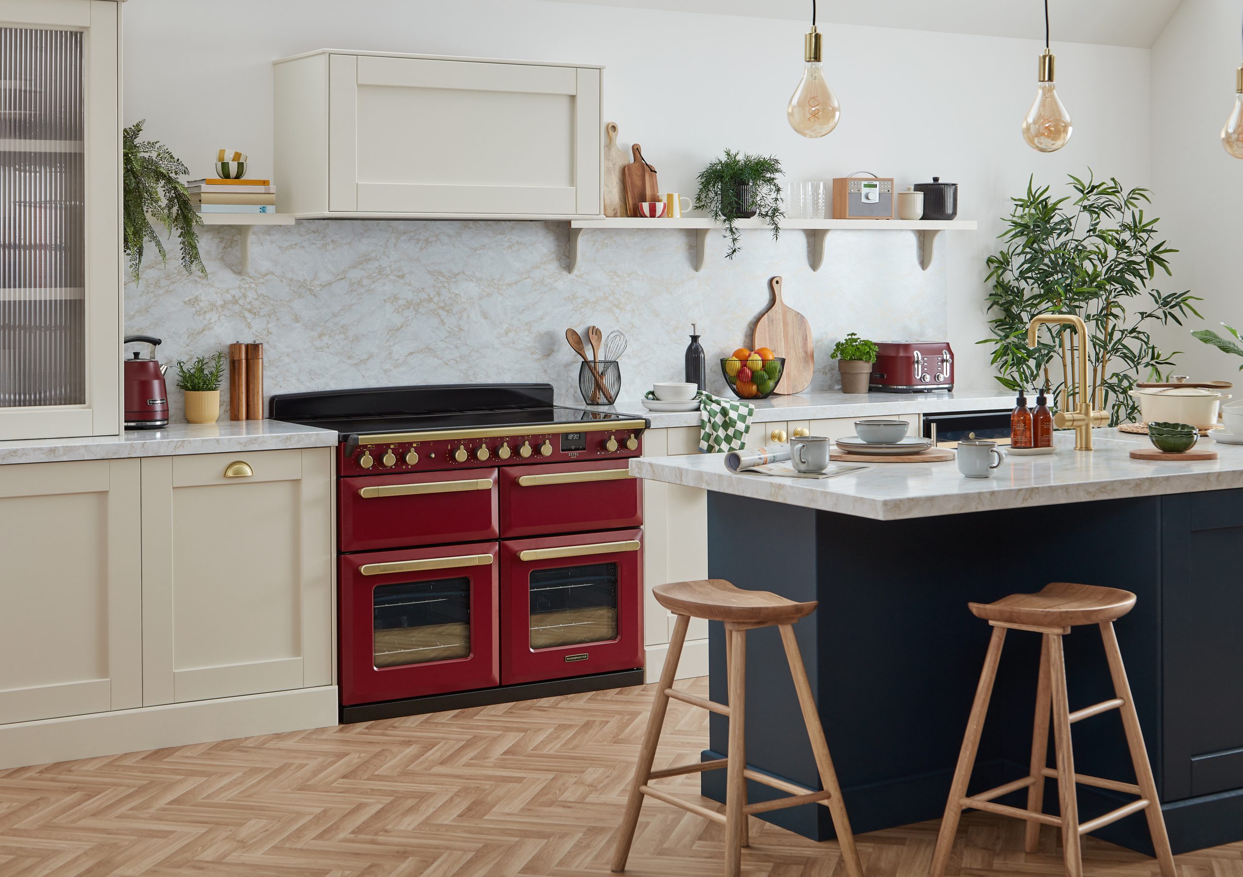Full kitchen with island